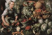 Joachim Beuckelaer Museum national market woman with fruits, Gemuse and Geflugel France oil painting artist